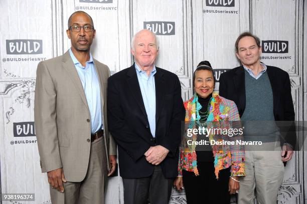 Trey Ellis, Taylor Branch, Xernona Clayton and Peter Kunhardt attend Build Series to discuss ' King In The Wilderness' at Build Studio on March 26,...