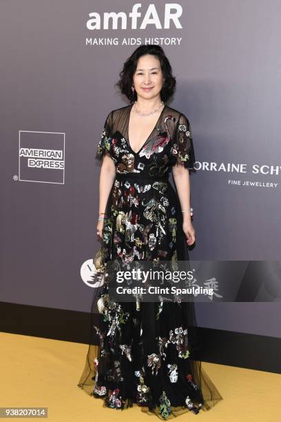 Pansy Ho attends the amfAR Hong Kong Gala 2018 at Shaw Studios on March 26, 2018 in Hong Kong, Hong Kong.