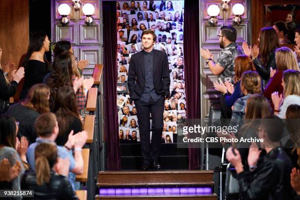 Freddie Highmore greets the audience during "The Late Late Show with James Corden," Thursday, March 22, 2018 On The CBS Television Network.