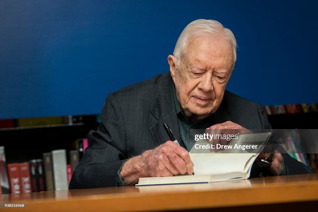 Jimmy Carter Signs Copies Of His New Book "Faith: A Journey For All"