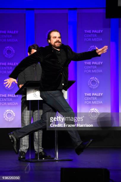 David Harbour onstage at The Paley Center For Media's 35th Annual PaleyFest Los Angeles - "Stranger Things" at Dolby Theatre on March 25, 2018 in...
