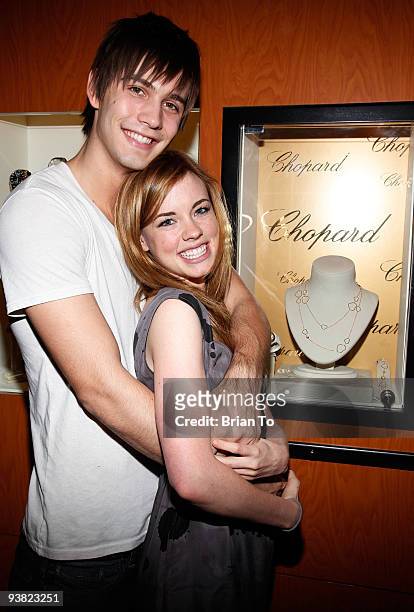 Molly Burnett and Casey Deidrick attend Armaan Swiss Diamond Watch New Collection Launch Party at The Beverly Hilton Hotel on November 19, 2009 in...