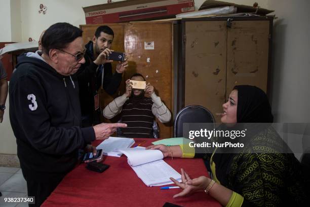 Artist Adel Imam votes in the presidential election, Egyptians go to the polls in a three-day vote to choose between the current Abdel-Fattah al-Sisi...