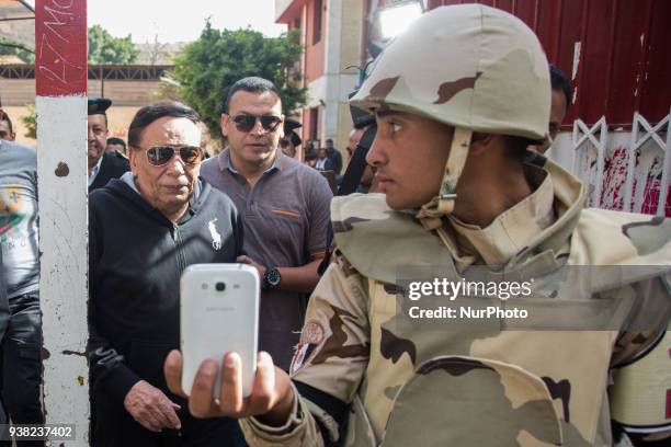 Artist Adel Imam votes in the presidential election, Egyptians go to the polls in a three-day vote to choose between the current Abdel-Fattah al-Sisi...