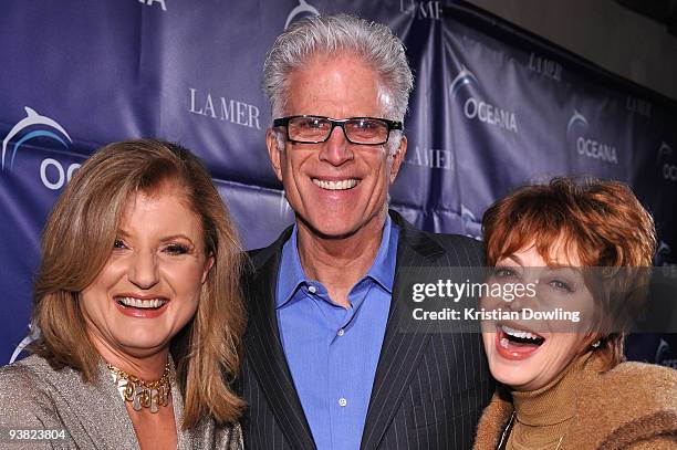 Arianna Huffington, Ted Danson and Sharon Lawrence arrive for Oceana's 2009 Partners Award Gala on November 20, 2009 in Los Angeles, California....