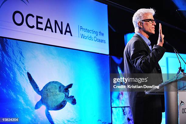 Actor Ted Danson speaks during Oceana's 2009 Partners Award Gala on November 20, 2009 in Los Angeles, California.