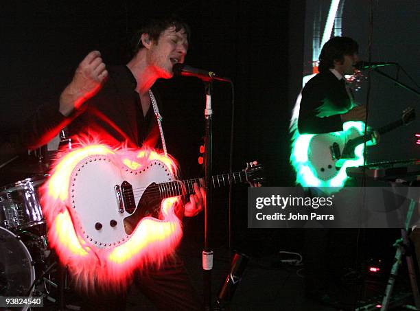 Damian Kulash and Andy Ross of OK Go performs during Fendi Design Miami-Stereo Craft Design Performances on December 3, 2009 in Miami, Florida.