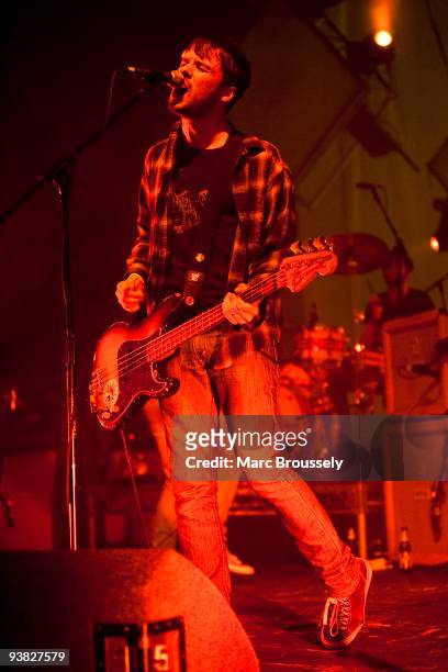 Gary Jarman of The Cribs performs on stage at Brixton Academy on December 3, 2009 in London, England.