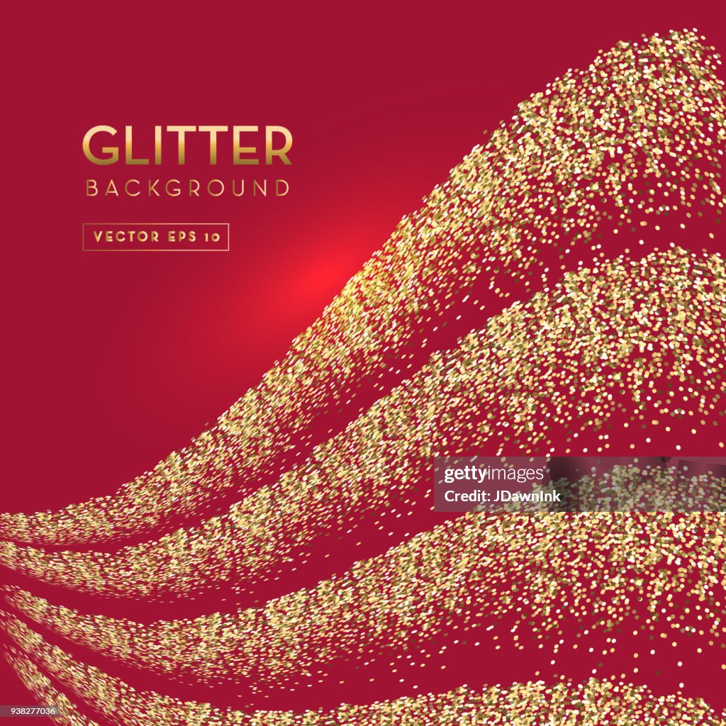 Red And Gold Glitter Background Template Design Layouts High-Res Vector