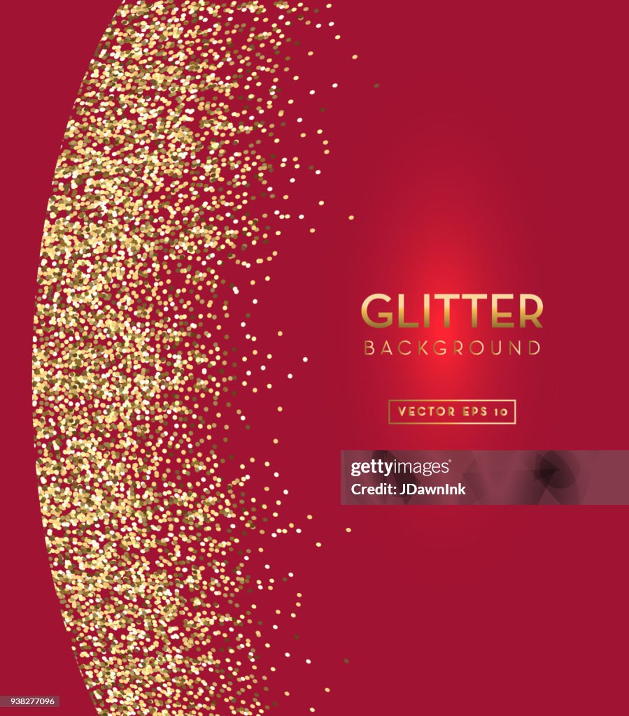 Red And Gold Glitter Background Template Design Layouts High-Res Vector