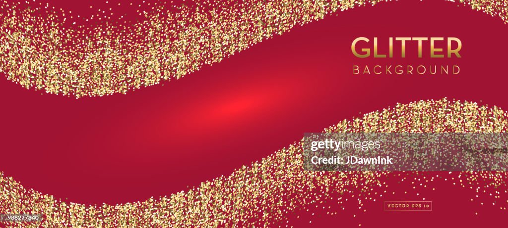 Red And Gold Glitter Background Template Design Layouts High-Res Vector
