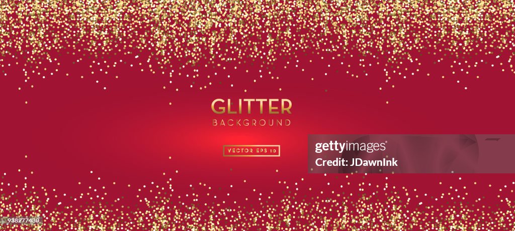 Red And Gold Glitter Background Template Design Layouts High-Res Vector