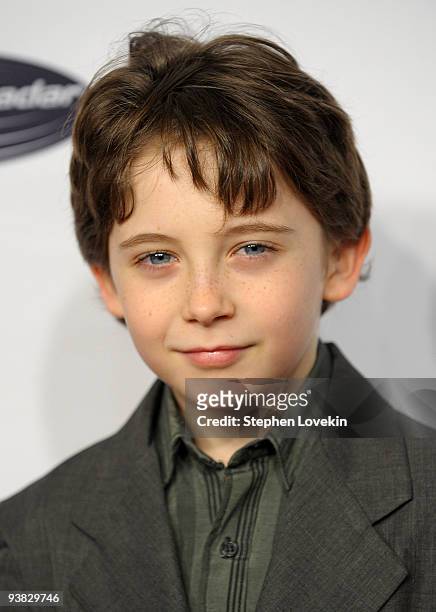 Actor Seamus Davey-Fitzpatrick attends the Tribeca Film Institute's benefit screening of "Everybody's Fine" at AMC Lincoln Square on December 3, 2009...