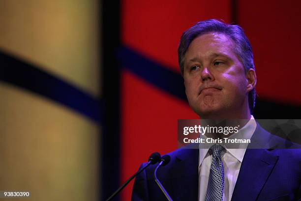 Chairman and CEO Brian France speaks during the NASCAR Sprint Cup Series Champions Week NMPA Myers Brothers Awards at the Venetian Resort Hotel &...