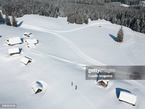 winter landscape - snowboarding pov stock pictures, royalty-free photos & images