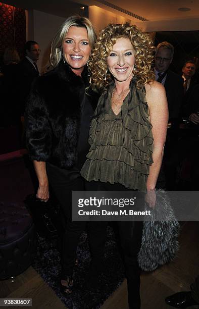 Tina Hobley and Kelly Hoppen attend the Interiors by Yoo Book Launch held at Selfridges on December 3, 2009 in London, England.