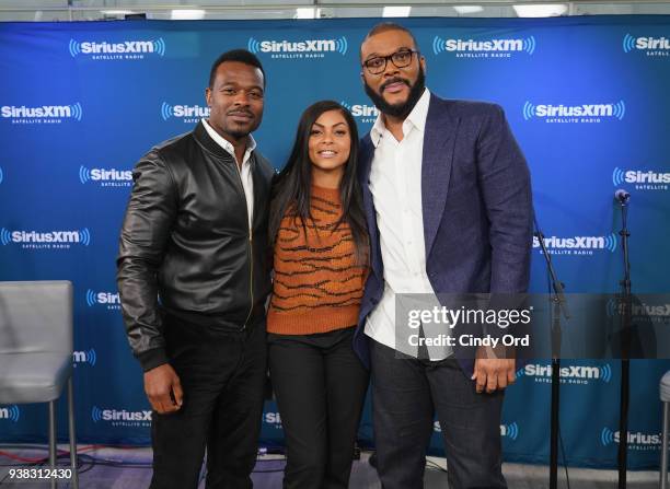 Lyriq Bent, Tyler Perry and Taraji P. Henson take part as Hoda Kotb hosts a live SiriusXM event with Taraji P. Henson, Tyler Perry and the cast of...