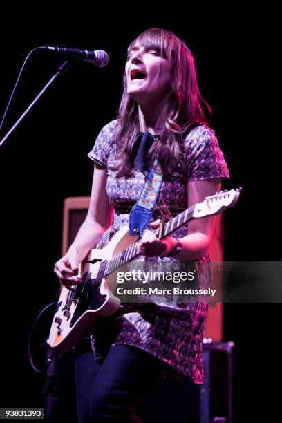 Katie Harkin of Sky Larkin performs at Brixton Academy on December 3, 2009 in London, England.