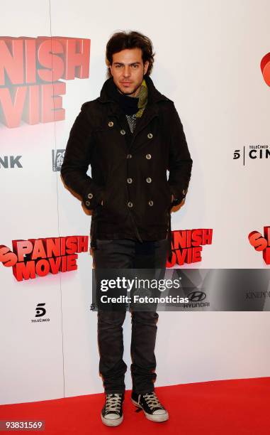 Actor Juan Alfonso Baptista attends the premiere of ''Spanish Movie'' at Kinepolis Cinema on December 3, 2009 in Madrid, Spain.