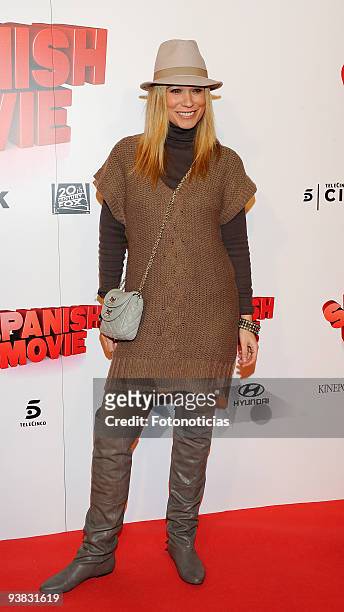 Actress Carla Hidalgo attends the premiere of ''Spanish Movie'' at Kinepolis Cinema on December 3, 2009 in Madrid, Spain.