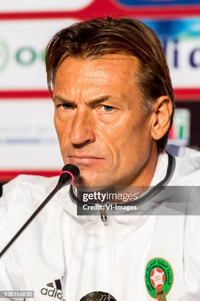 Coach Herve Renard of Morocco during a training session prior to the International friendly match between Morocco and Oezbekistan in Cassablanca on...