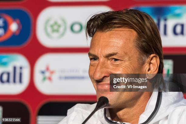 Coach Herve Renard of Morocco during a training session prior to the International friendly match between Morocco and Oezbekistan in Cassablanca on...