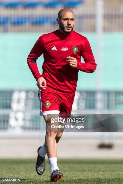 Nordin Amrabat of Morocco during a training session prior to the International friendly match between Morocco and Oezbekistan in Cassablanca on March...