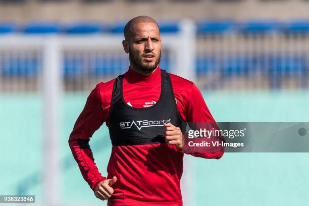 Karim El Ahmadi of Morocco during a training session prior to the International friendly match between Morocco and Oezbekistan in Cassablanca on...