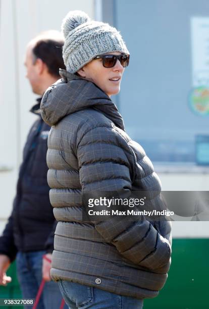 Zara Phillips attends the Gatcombe Horse Trials at Gatcombe Park on March 25, 2018 in Stroud, England.