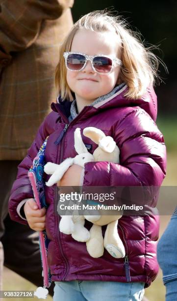 Mia Tindall attends the Gatcombe Horse Trials at Gatcombe Park on March 25, 2018 in Stroud, England.
