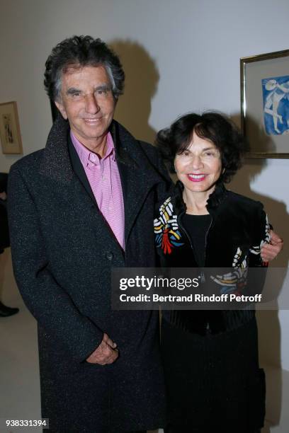 Jack Lang and his wife Monique attend the "Chagall, Lissitzky, Malevitch... L'Avant-garde Russe a Vitebsk, 1918-1922" : Press Preview at Centre...