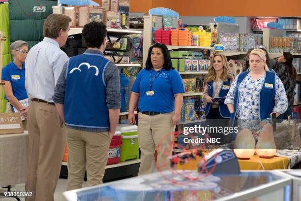 Local Vendors Day" Episode 318 -- Pictured: Kaliko Kauahi as Sandra, Kelly Stables as Kelly, Kelly Shuman as Justine --