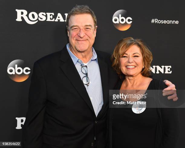 Roseanne premiere event with KWalt Disney Television via Getty Images contest winners. JOHN GOODMAN, ROSEANNE BARR