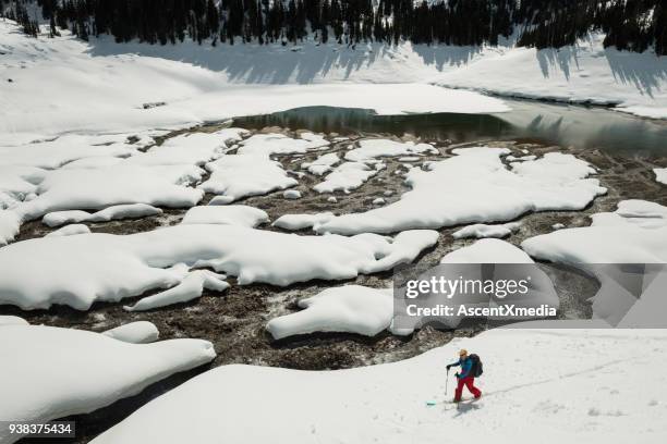 male backcountry ski touring - pemberton valley stock pictures, royalty-free photos & images