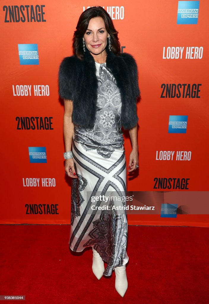 TV personality Luann de Lesseps attends "Lobby Hero" Broadway opening