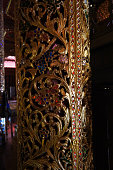 Beautiful pillar at Wat Sri Rong Muang, Lampang,Thailand.