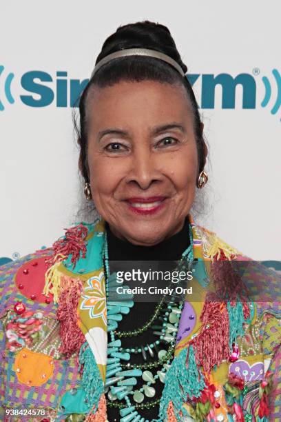 Broadcaster/ civil rights leader Xernona Clayton visits the SiriusXM Studios on March 26, 2018 in New York City.