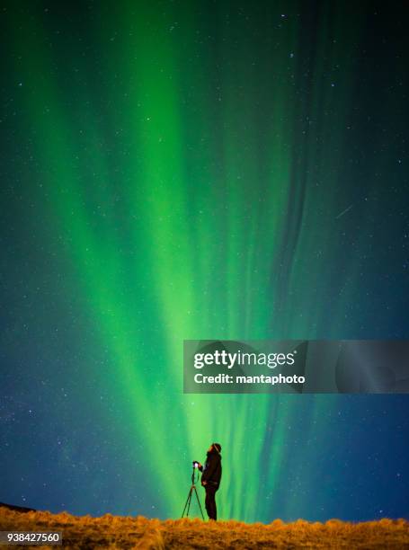 colorful aurora borealis, iceland - igloo stock pictures, royalty-free photos & images