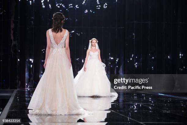 The fashion show presentation of Maison Nicole's Bridal, Evening and Red Carpet 2019 collections at the Palazzo dei Congressi in Rome.