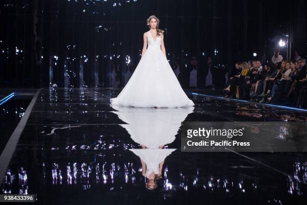 The fashion show presentation of Maison Nicole's Bridal, Evening and Red Carpet 2019 collections at the Palazzo dei Congressi in Rome.
