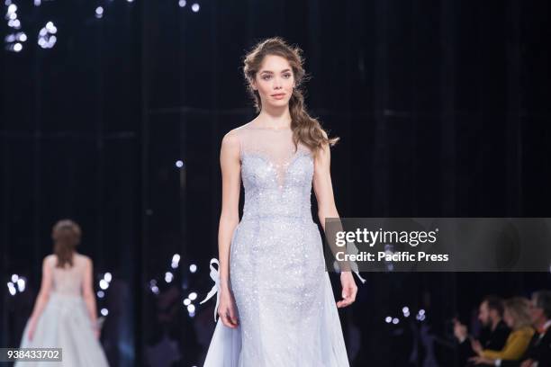 The fashion show presentation of Maison Nicole's Bridal, Evening and Red Carpet 2019 collections at the Palazzo dei Congressi in Rome.