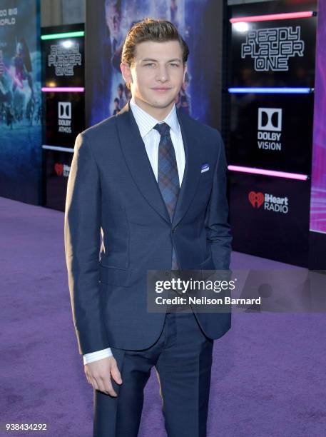 Tye Sheridan attends the Premiere of Warner Bros. Pictures' "Ready Player One" at Dolby Theatre on March 26, 2018 in Hollywood, California.