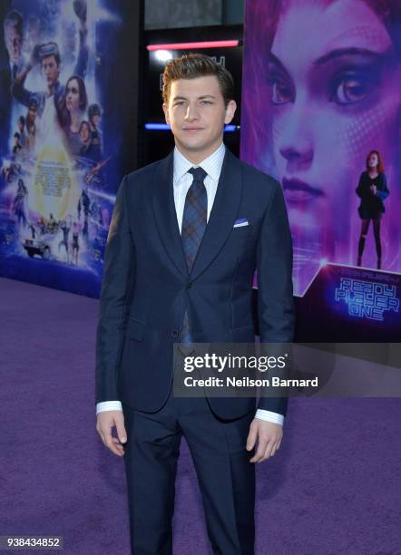 Tye Sheridan attends the Premiere of Warner Bros. Pictures' "Ready Player One" at Dolby Theatre on March 26, 2018 in Hollywood, California.