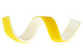 Lemon peel isolated on a white background