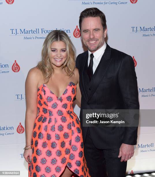 Singer Lauren Alaina and Charles Esten attend the 10th Annual T.J. Martell Foundation Nashville Honors Gala at Omni Hotel on March 26, 2018 in...