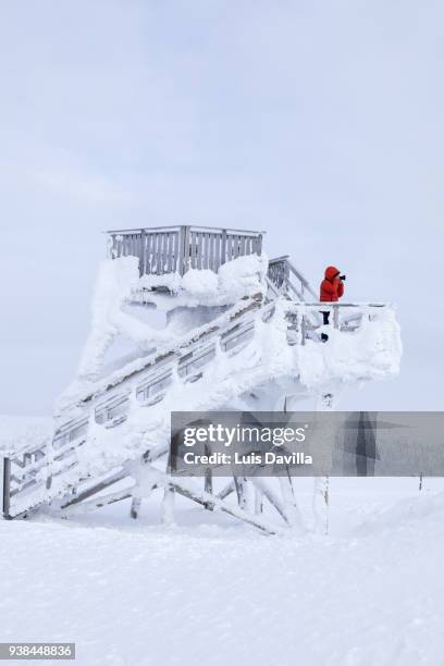 ski station. saariselka. finland - saariselka stock pictures, royalty-free photos & images