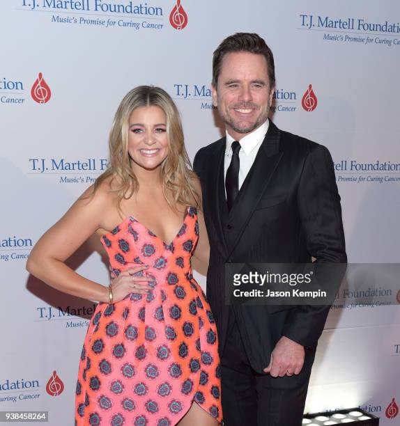 Singer Lauren Alaina and Charles Esten attend the 10th Annual T.J. Martell Foundation Nashville Honors Gala at Omni Hotel on March 26, 2018 in...