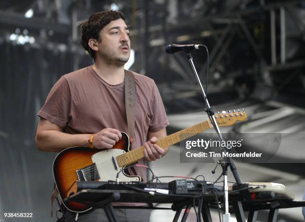 Daniel Rossen of Grizzly Bear performs during In Bloom Festival at Eleanor Tinsley Park on March 24, 2018 in Houston, Texas.