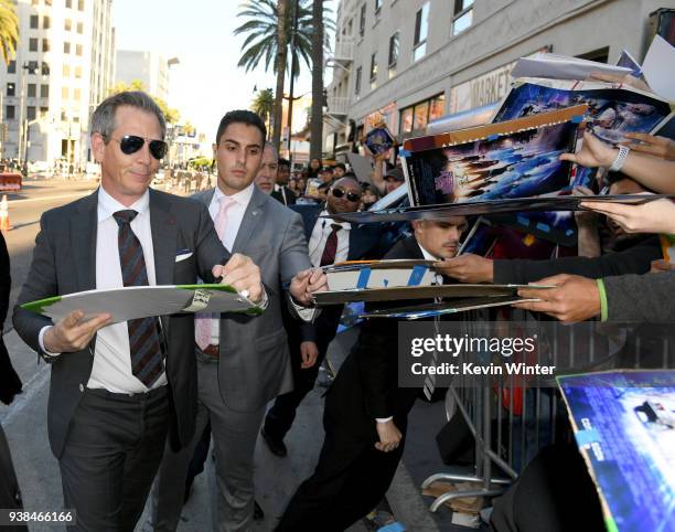 Ben Mendelsohn attends the Premiere of Warner Bros. Pictures' "Ready Player One" at Dolby Theatre on March 26, 2018 in Hollywood, California.