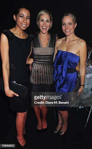 Margherita Taylor, Jenni Falconer and Sam Mann attends The Berkeley Square Christmas Ball held at Berkeley Square on December 3, 2009 in London,...